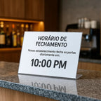 Expositor Avisos A4 30x21cm Cristal Balcão Pix Menu Cardápio