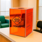 Caixa Coletora Descarpack Suporte Tóxico 3l Parede Mesa