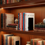 Aparador Porta Livros Suporte Bibliocanto Acrilico Par 2 Un Preto