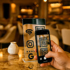 Qr Code Wifi Instagram Google Display Plaquinha Mesa Balcão