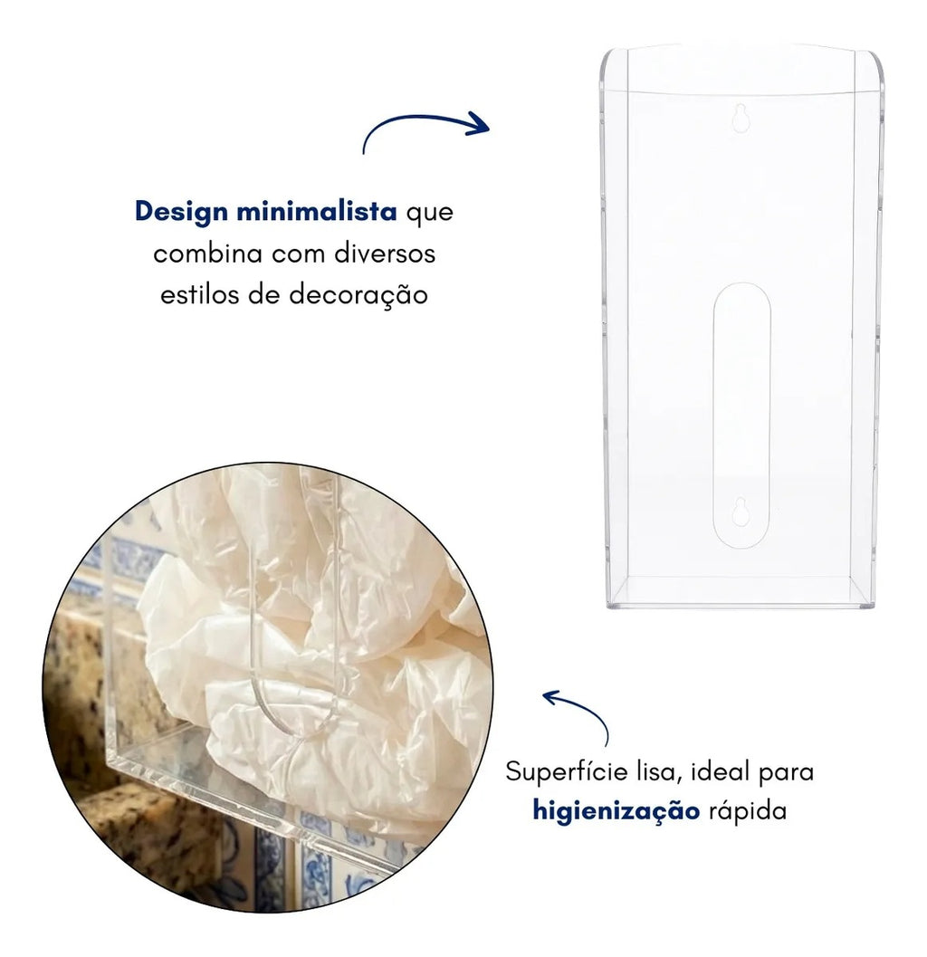 Suporte Sacolas Puxa Saco Parede Organização Cozinha Display