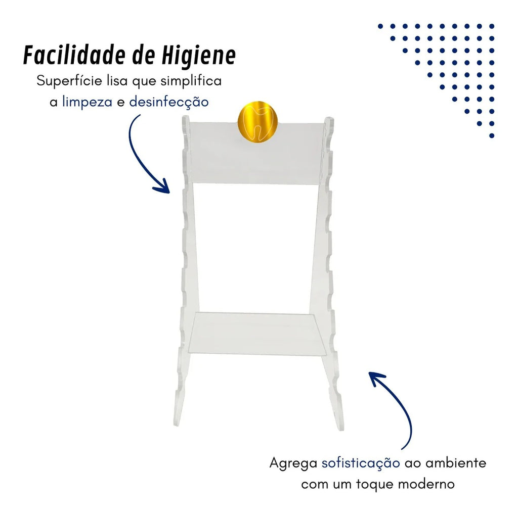 Organizador Acrílico Consultório Dentista 7 Ferramentas Luxo