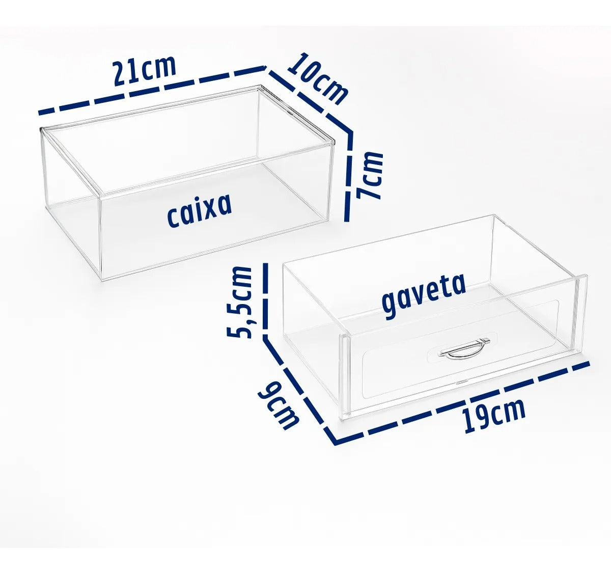 Kit 6 Organizador Modular Gavetas Escritório Maquiagem Casa