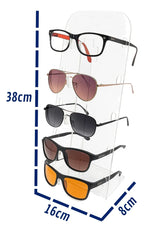 Suporte Expositor 5 Óculos Vitrine Loja Balcão Ótica