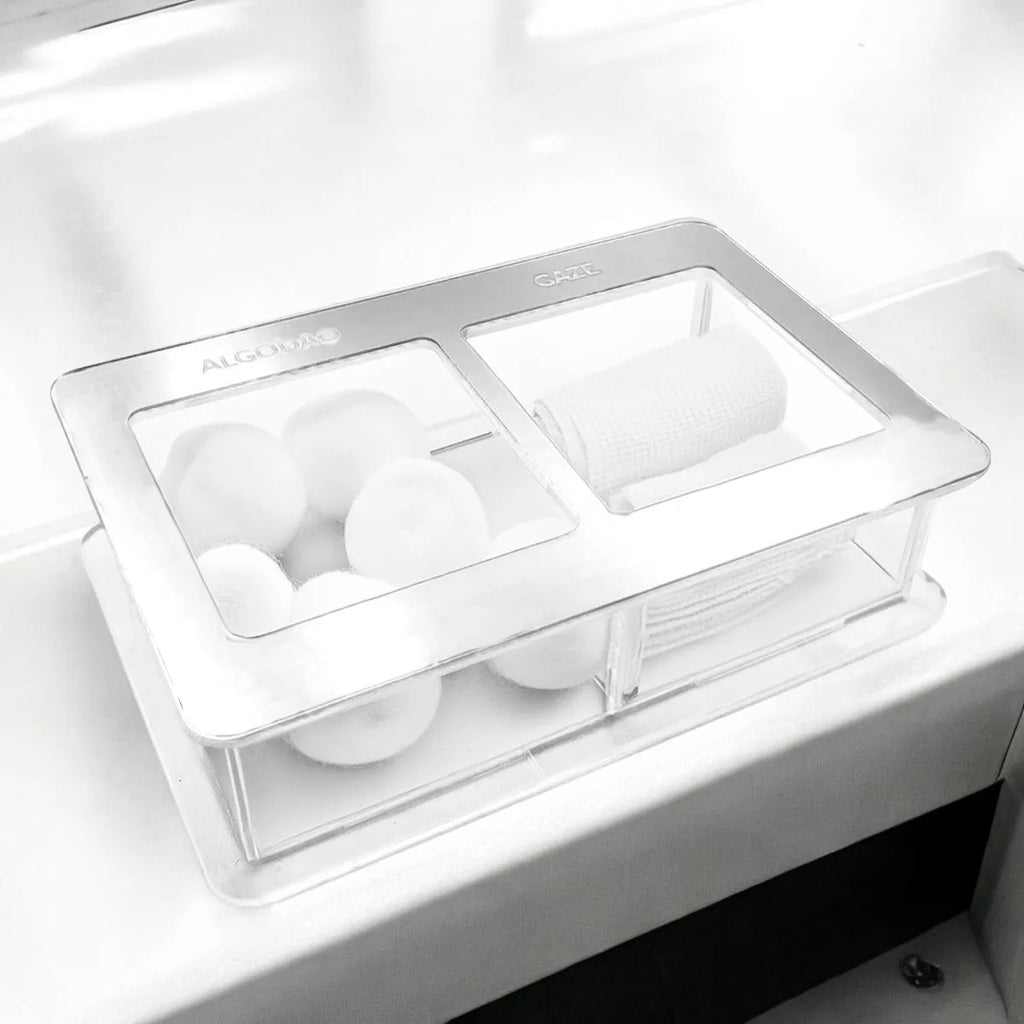 Guarda Algodão Gaze Porta Mantimentos Caixa Acrílico Estojo