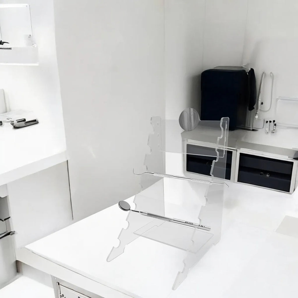 Suporte Acrílico Porta Instrumentos Dentista 7 Ferramentas