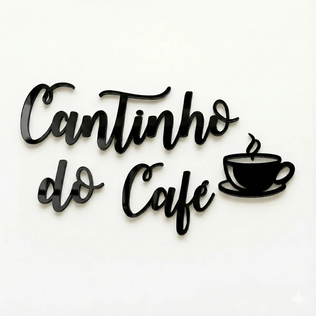 Frase Letreiro Cantinho Do Café Decor Espelho 40cm Placa