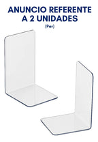 Aparador Porta Livros Suporte Bibliocanto Acrilico Par 2 Un Transparente