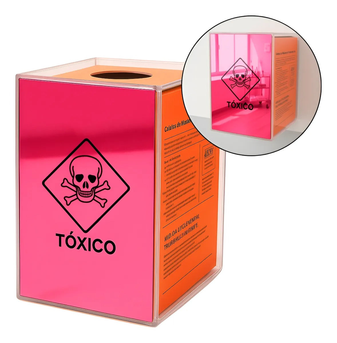 Caixa Coletora Descarpack Suporte Tóxico 3l Parede Mesa