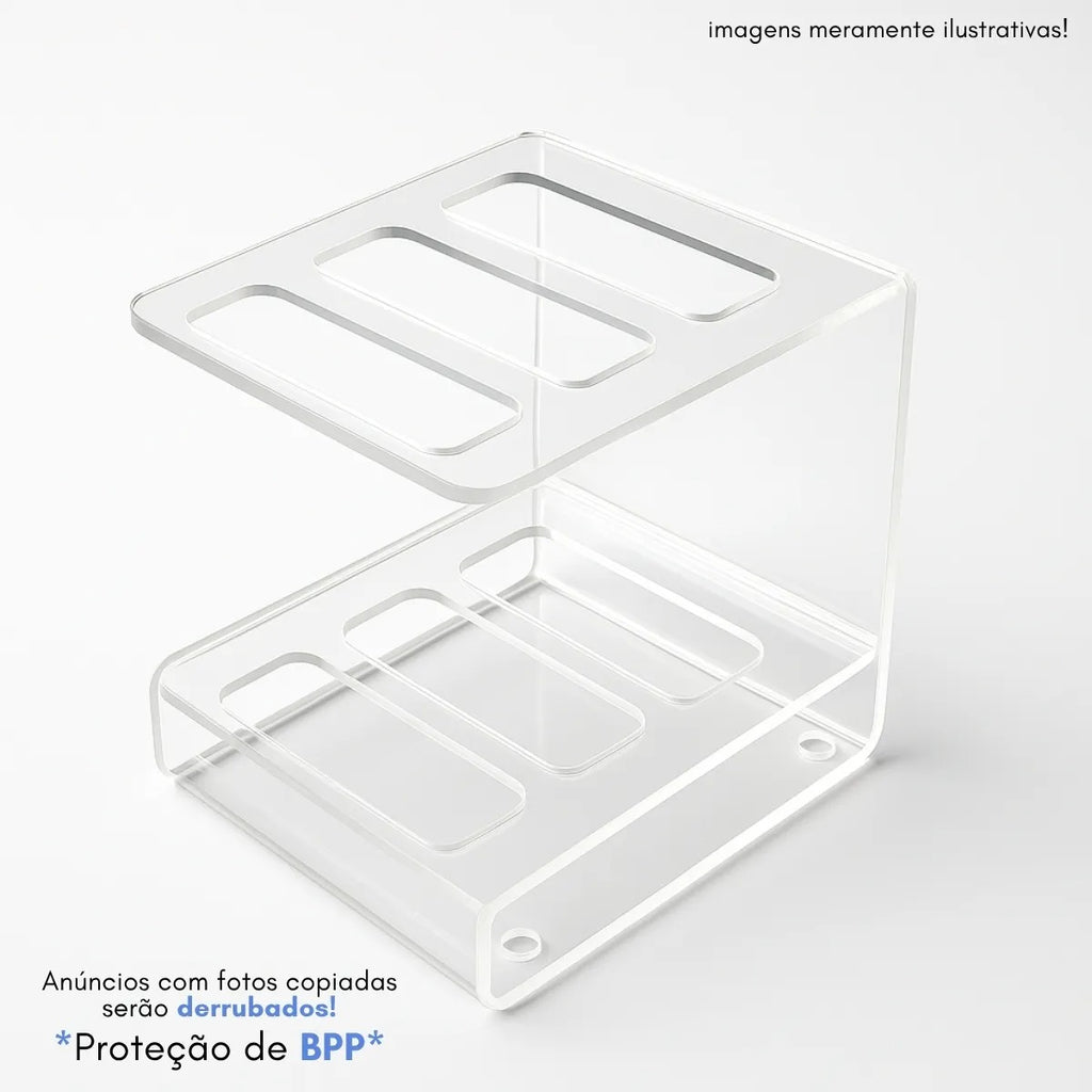 Suporte Controle Remoto Transparente Mesa Moderna Sala Rack