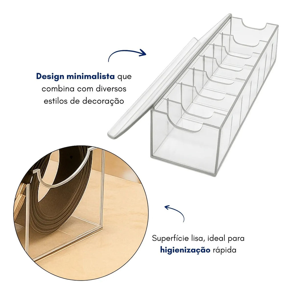 Expositor 7 Cintos Cinteiro Balcão Loja Vitrine Suporte