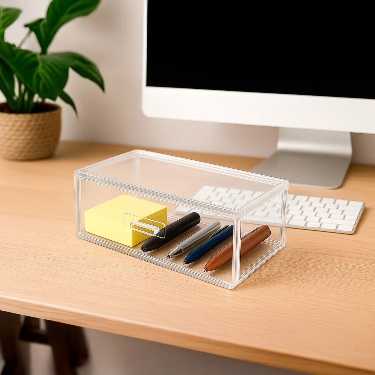 Kit 6 Organizador Modular Gavetas Escritório Maquiagem Casa