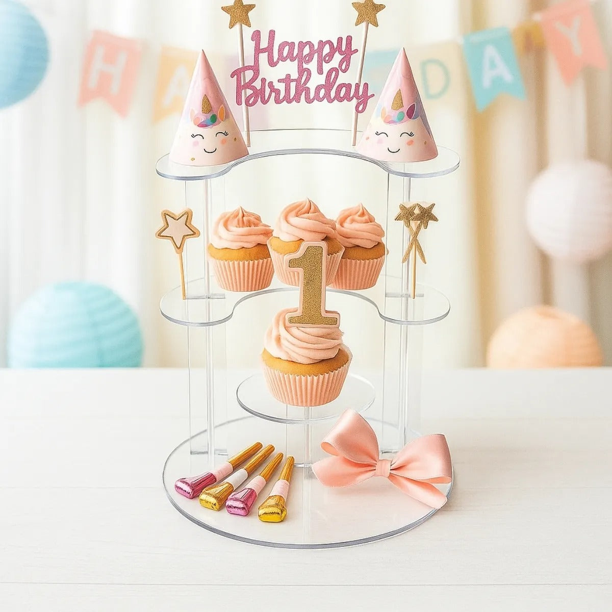 Prateleira 4 Andares Display Vitrine Balcão Loja Suporte