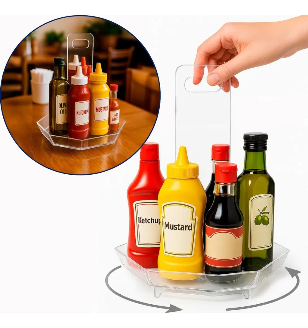 Display Giratório Molho Cozinha Mesa Restaurante Bar Suporte