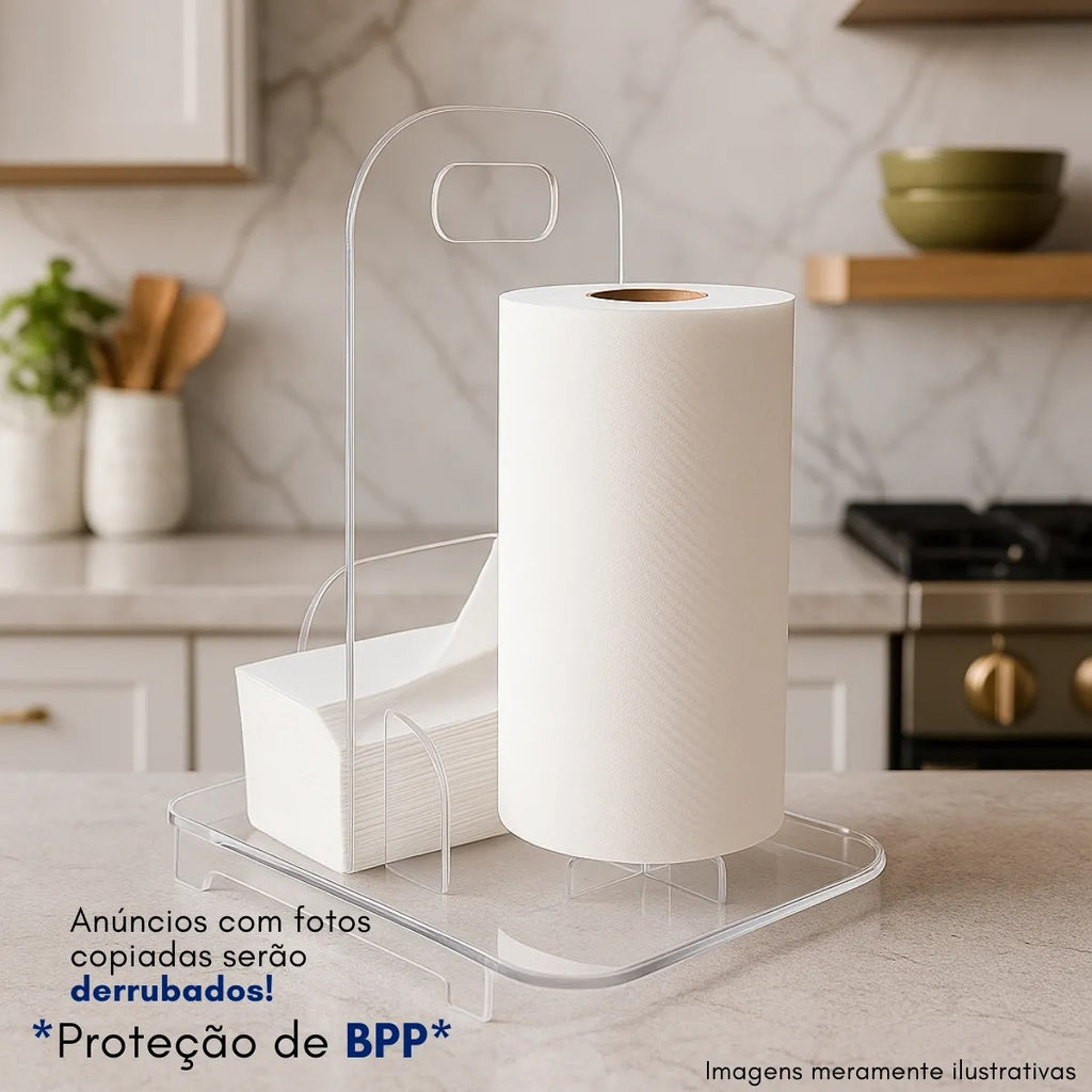 Porta Guardanapo Papel Toalha Lenço Mão Cozinha Bancada