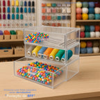 Kit 6 Organizador Modular Gavetas Escritório Maquiagem Casa