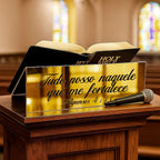 Suporte Bíblia Grande Púlpito Altar Igreja Versículo Frase