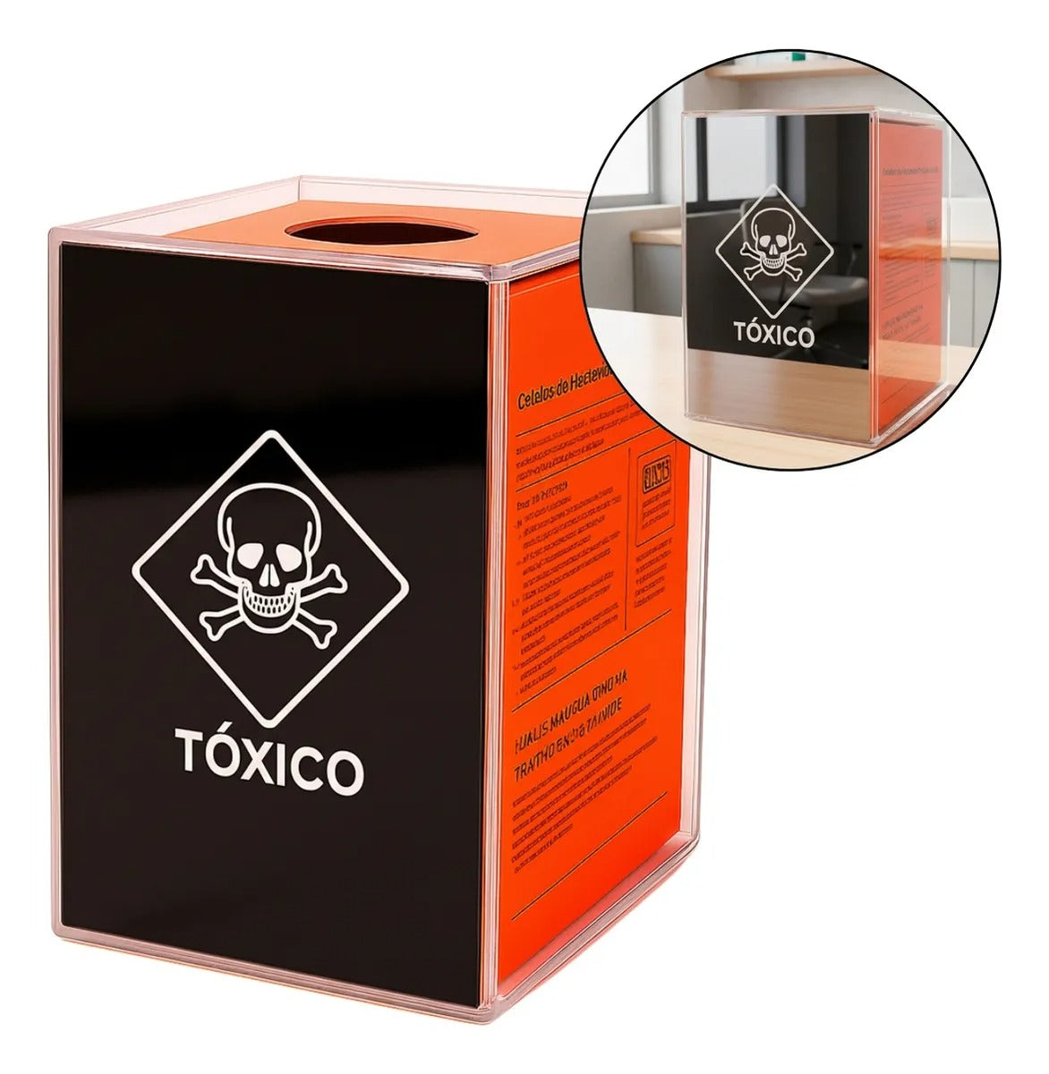 Caixa Coletora Descarpack Suporte Tóxico 3l Parede Mesa