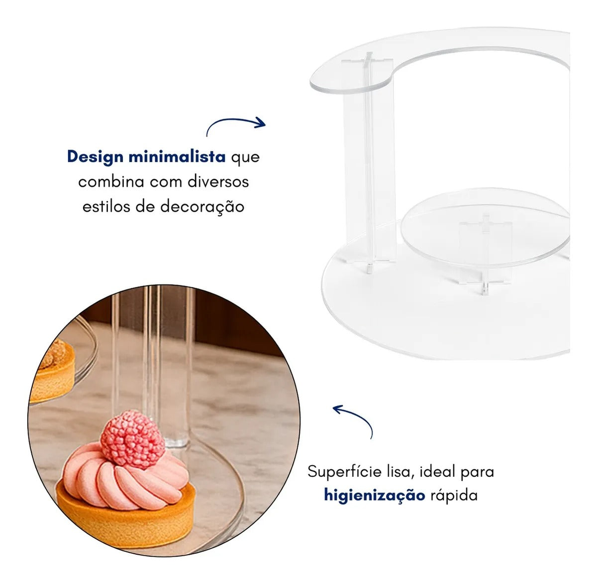 Prateleira 3 Andares Display Vitrine Balcão Loja Suporte