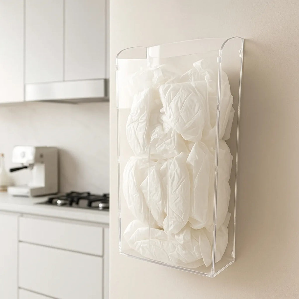 Suporte Sacolas Puxa Saco Parede Organização Cozinha Display