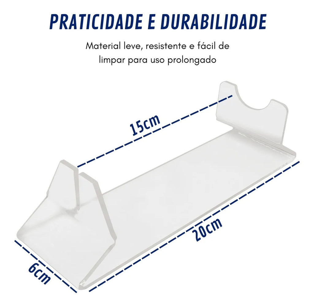 Kit Faqueiro Acrílico Expositor Faca Profissional Descanso