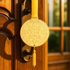 Medalha São Bento Escapulário Porta Proteção Dourado Benção