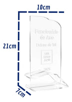 Troféu Acrílico Personalizado Aniversário Escritório Criança