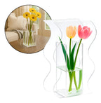 Vaso Ondulado Flores Cristal Mesa Festa Arranjo Decor Sala