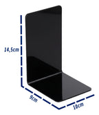 Aparador Porta Livros Suporte Bibliocanto Acrilico Par 2 Un Preto