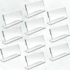Kit 10 Suporte Etiqueta Acrílico Transparente Gondola