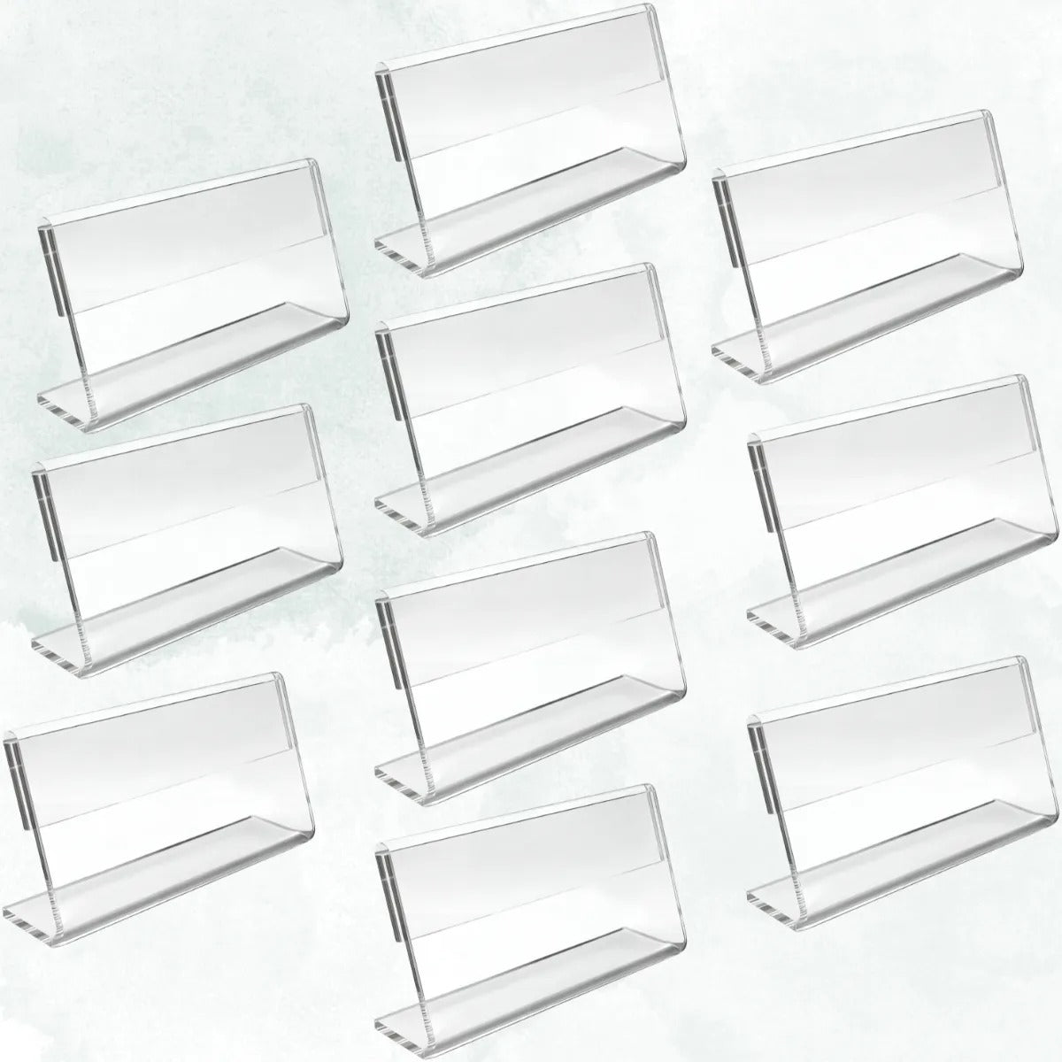 Kit 10 Suporte Etiqueta Acrílico Transparente Gondola