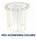 Porta Colar Expositor Display Joias 16 Espaços Vitrine Clean