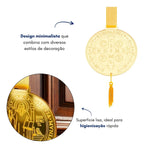 Medalha São Bento Escapulário Porta Proteção Dourado Benção
