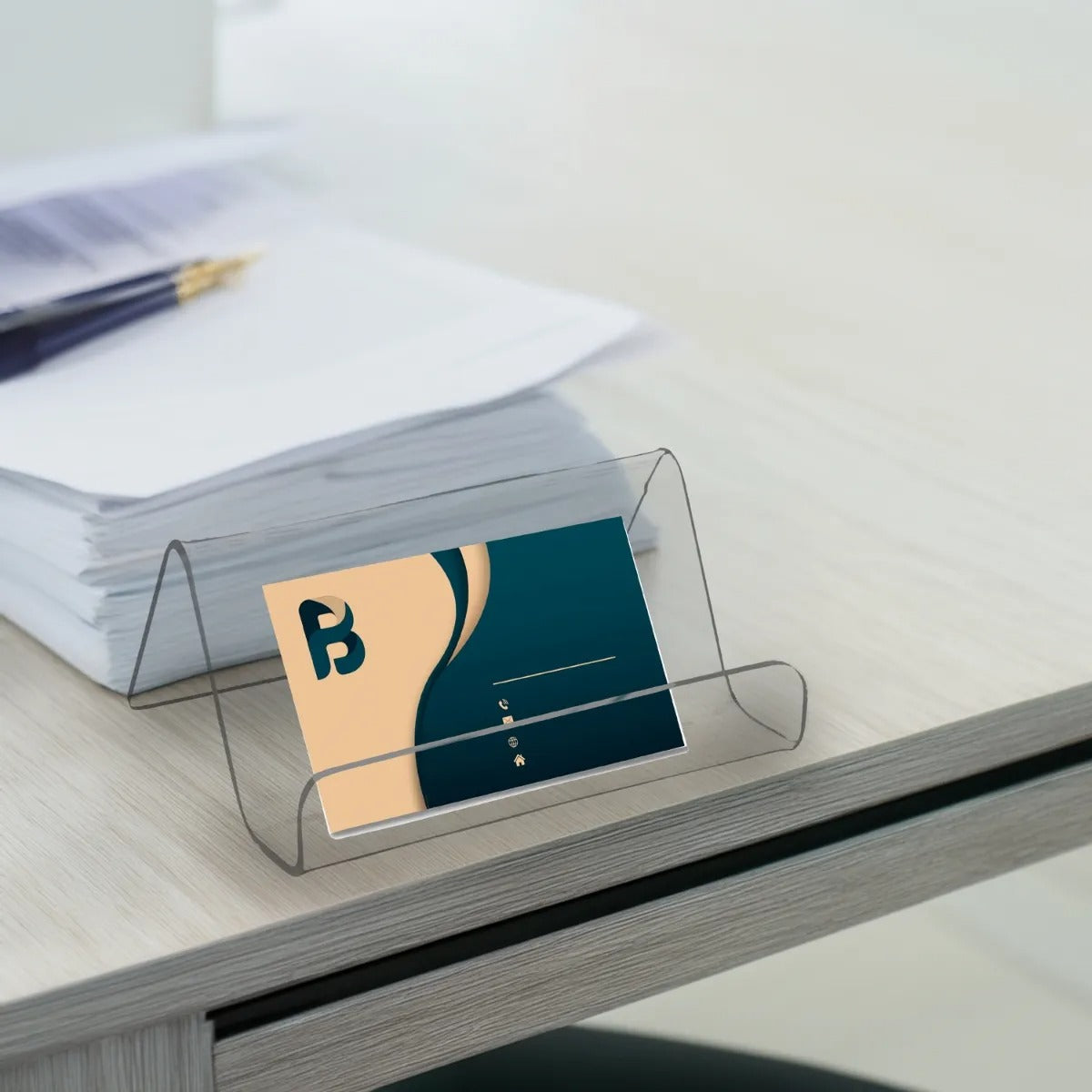 Porta Cartão Visita Suporte Mesa Balcão Organizador Display