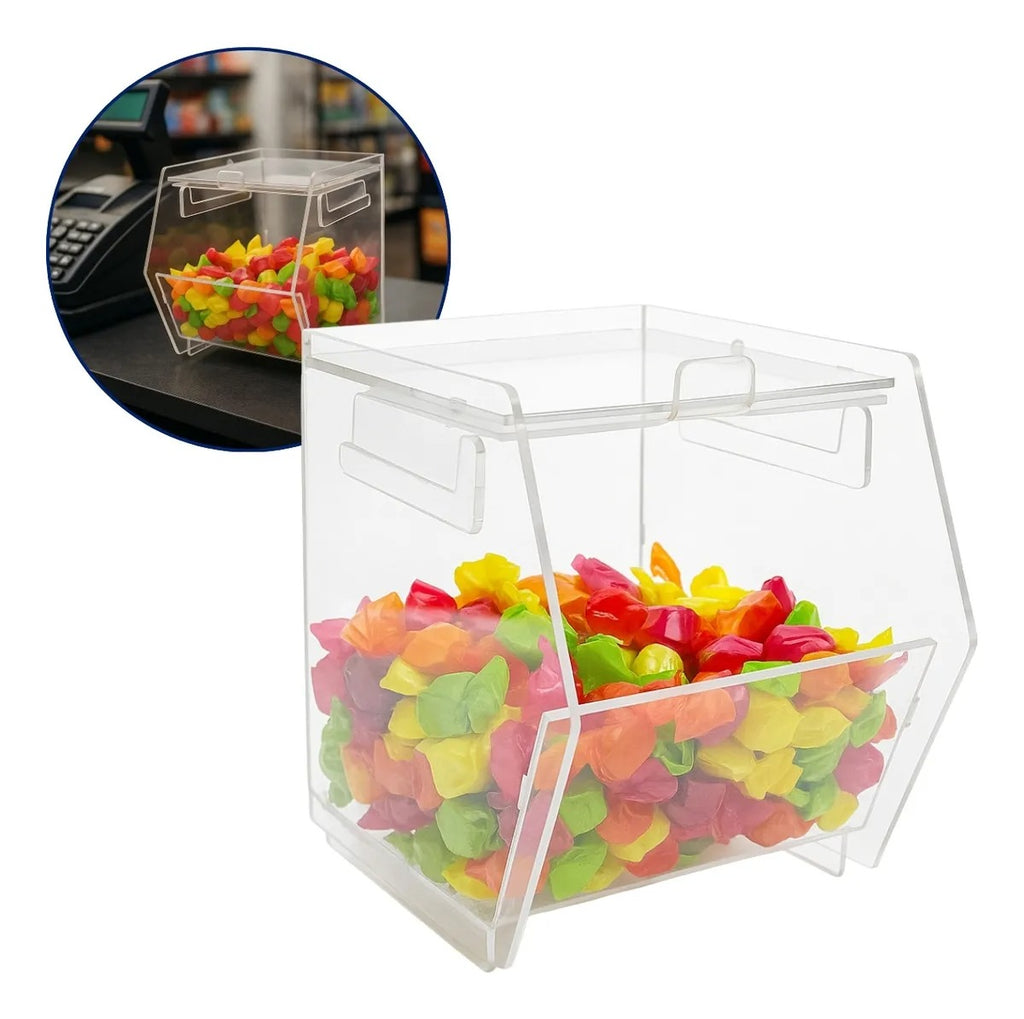 Expositor Balas Doces Display Baleiro Balcão Nicho Bancada