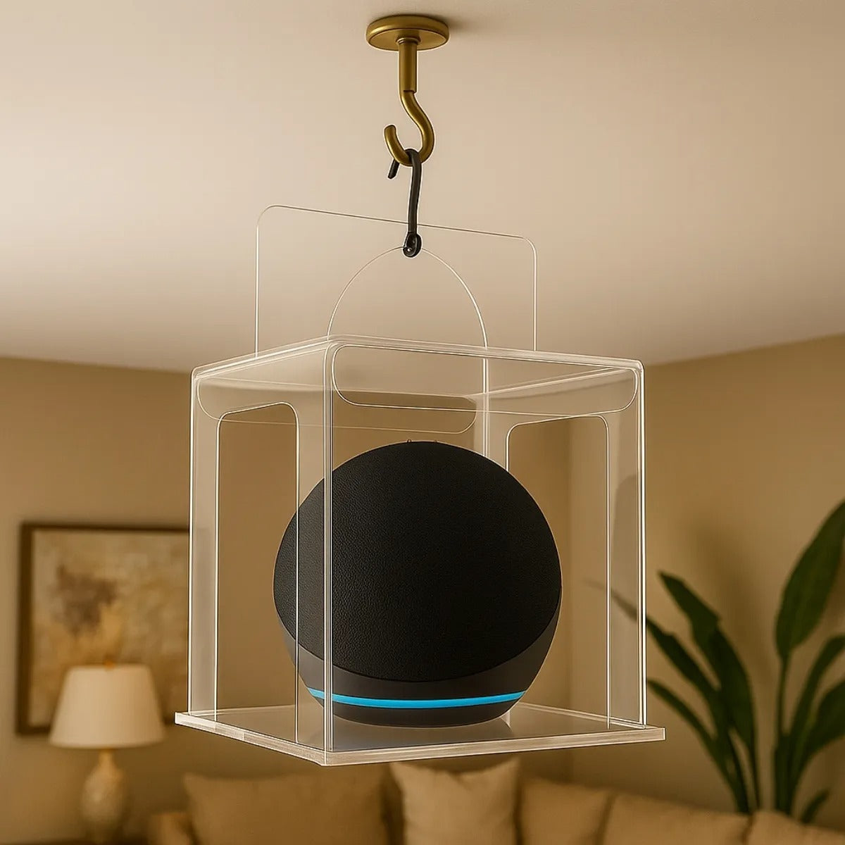 Porta Alexa Echo Dot Parede Teto Som Ambiente Sala Quarto