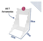 Suporte Acrílico Porta Instrumentos Dentista 7 Ferramentas
