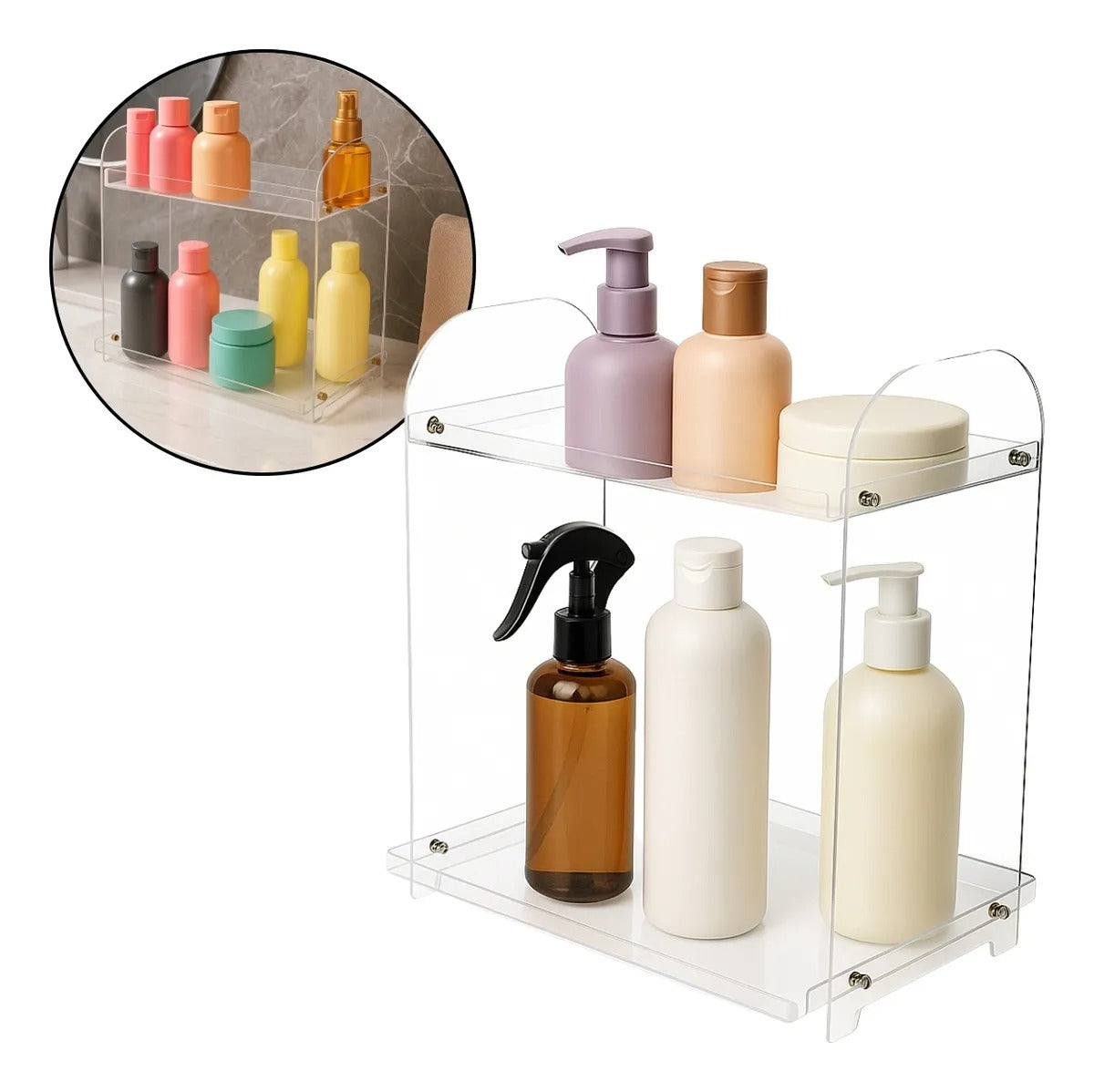 Porta Cremes Cabelo Higiene Perfumaria Shampoo Display Spa