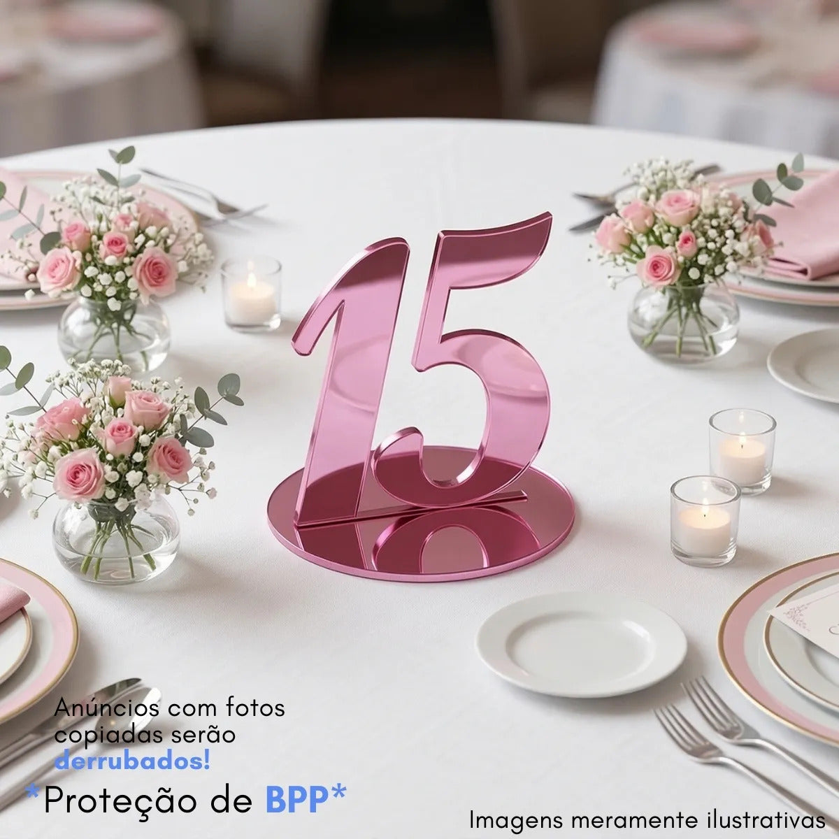 Decoração Festa 15 Anos Centro Mesa Aniversário Debutante