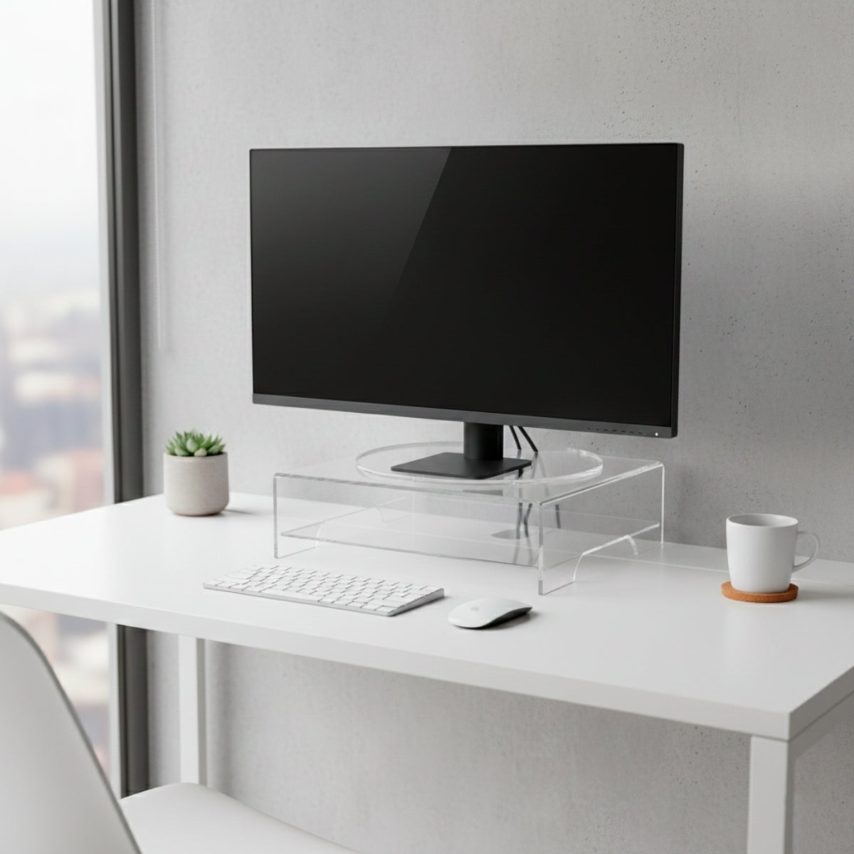 Suporte Monitor Giratorio Acrilico Grande