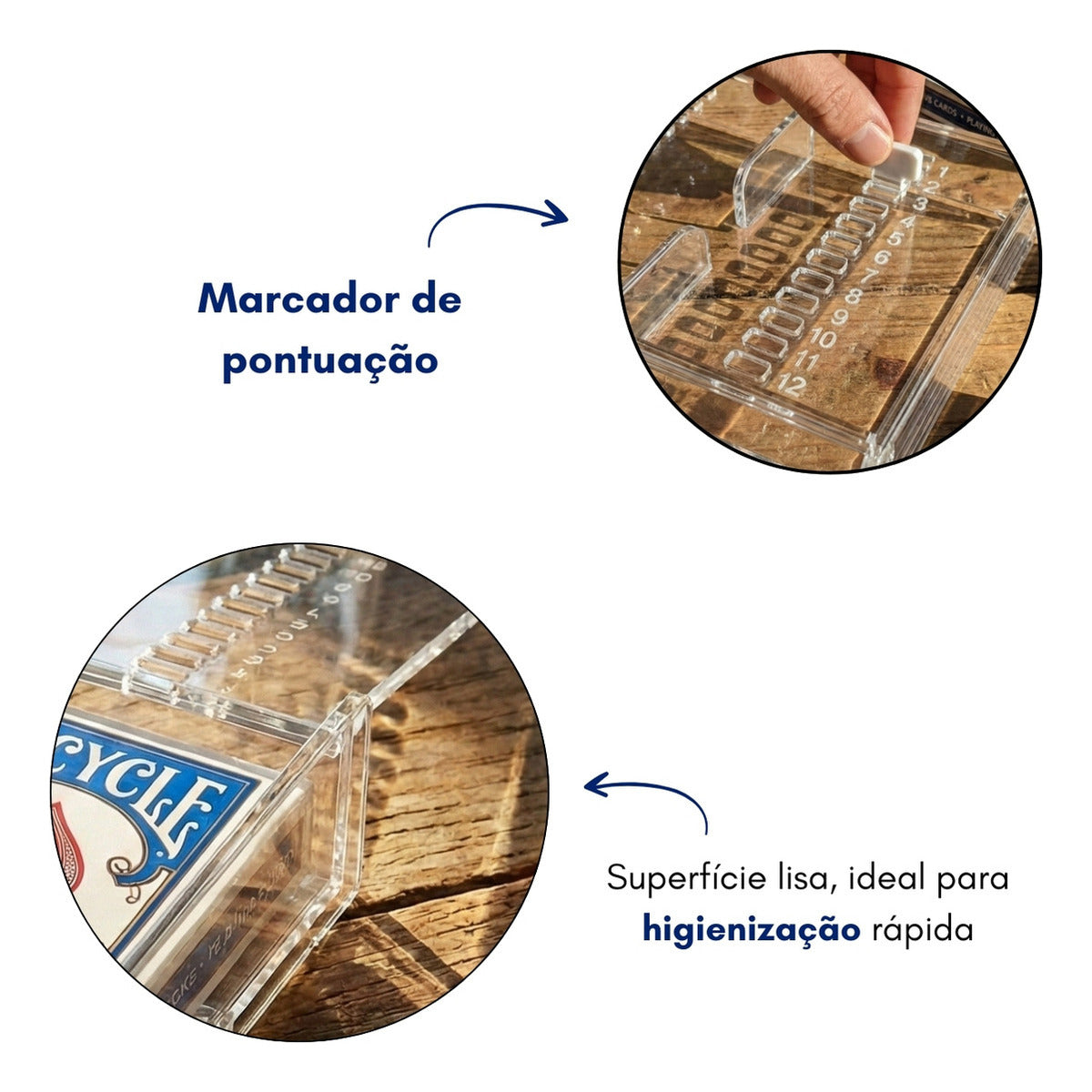 Caixa Estojo Baralho Cartas Acrilico 2 Decks