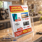 Suporte Panfleto Folhetos A4 Mesa Lojas Folders Display