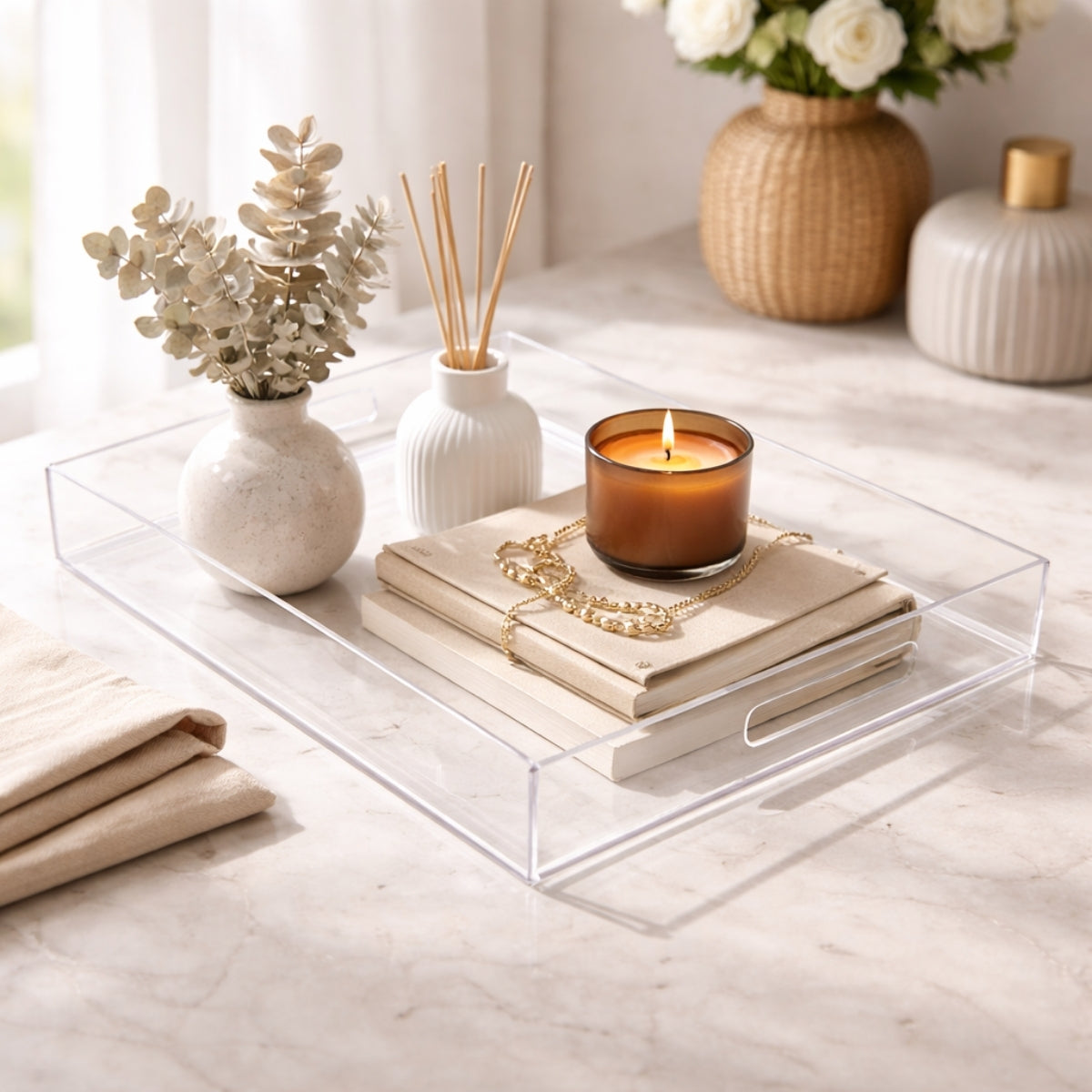 Bandeja Decoração Banheiro Cozinha Adega Organização Display