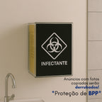 Suporte Descarpack 3L Caixa Coletora Parede Mesa Balcão Resíduos Infectantes Descarte Biológicos