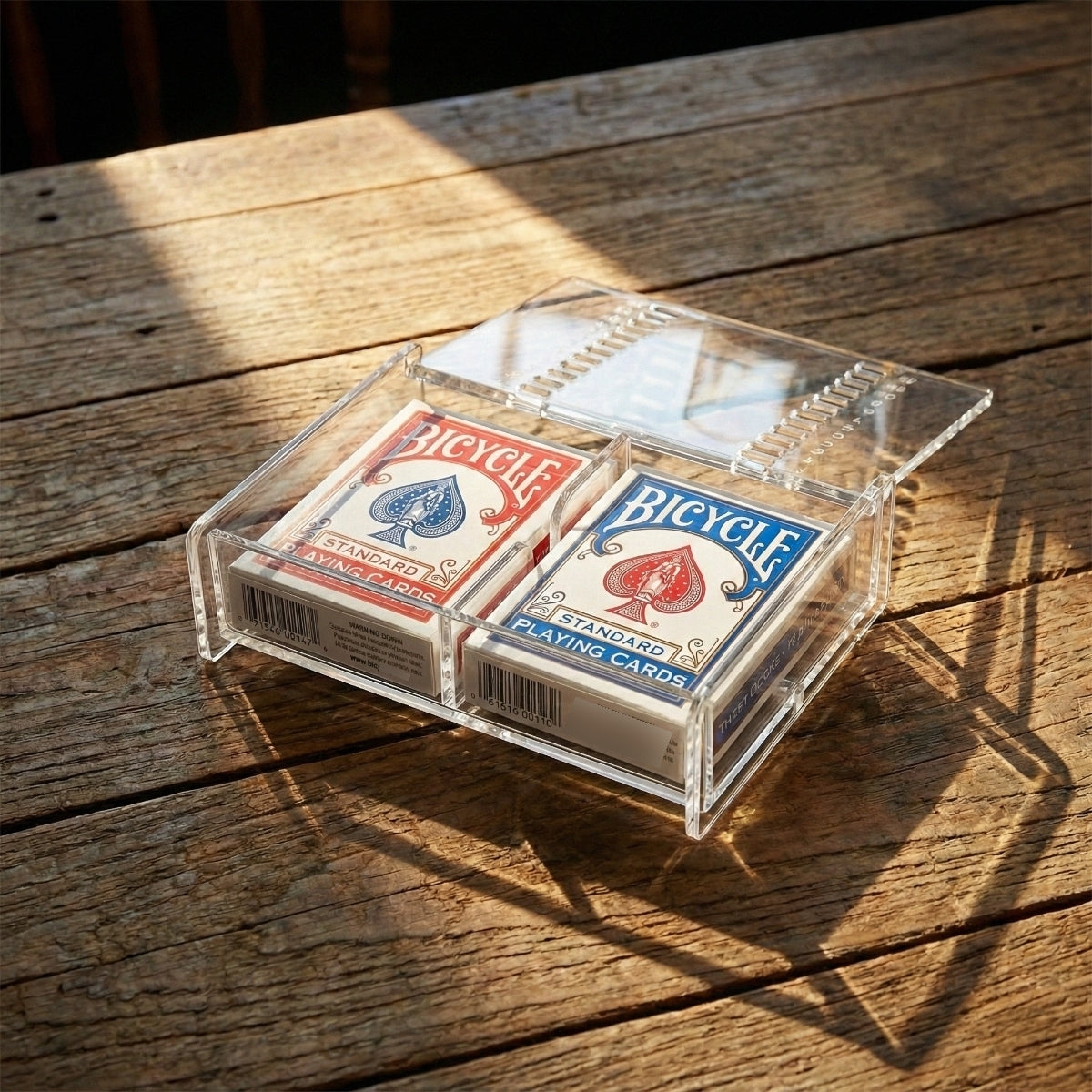 Caixa Estojo Baralho Cartas Acrilico 2 Decks