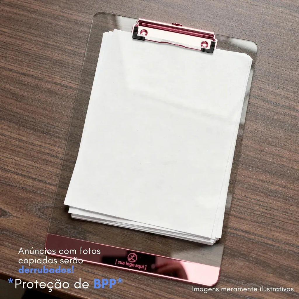 Prancheta Papel A4 Personalizada Escritório Prendedor Folha