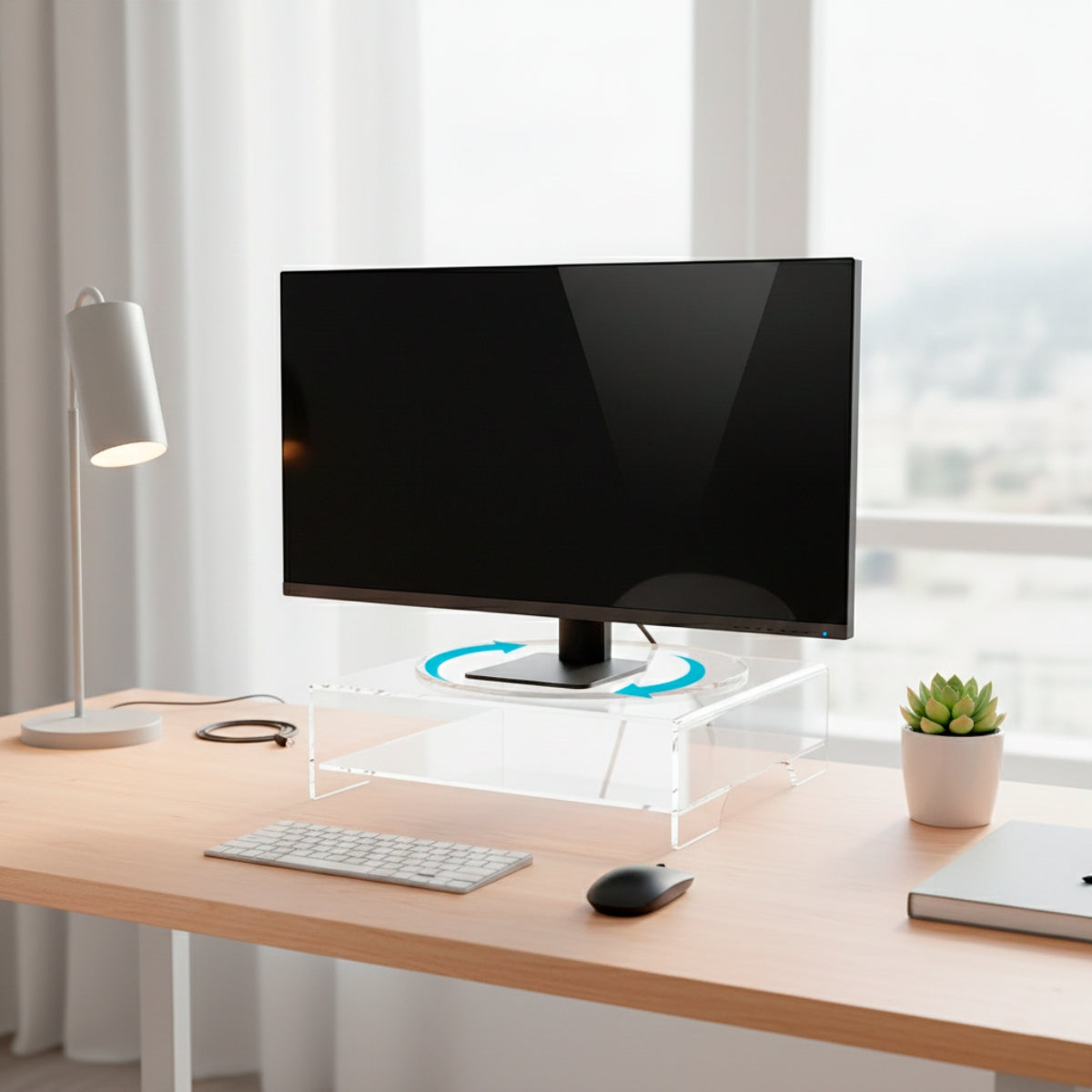 Suporte Monitor Giratorio Acrilico Grande