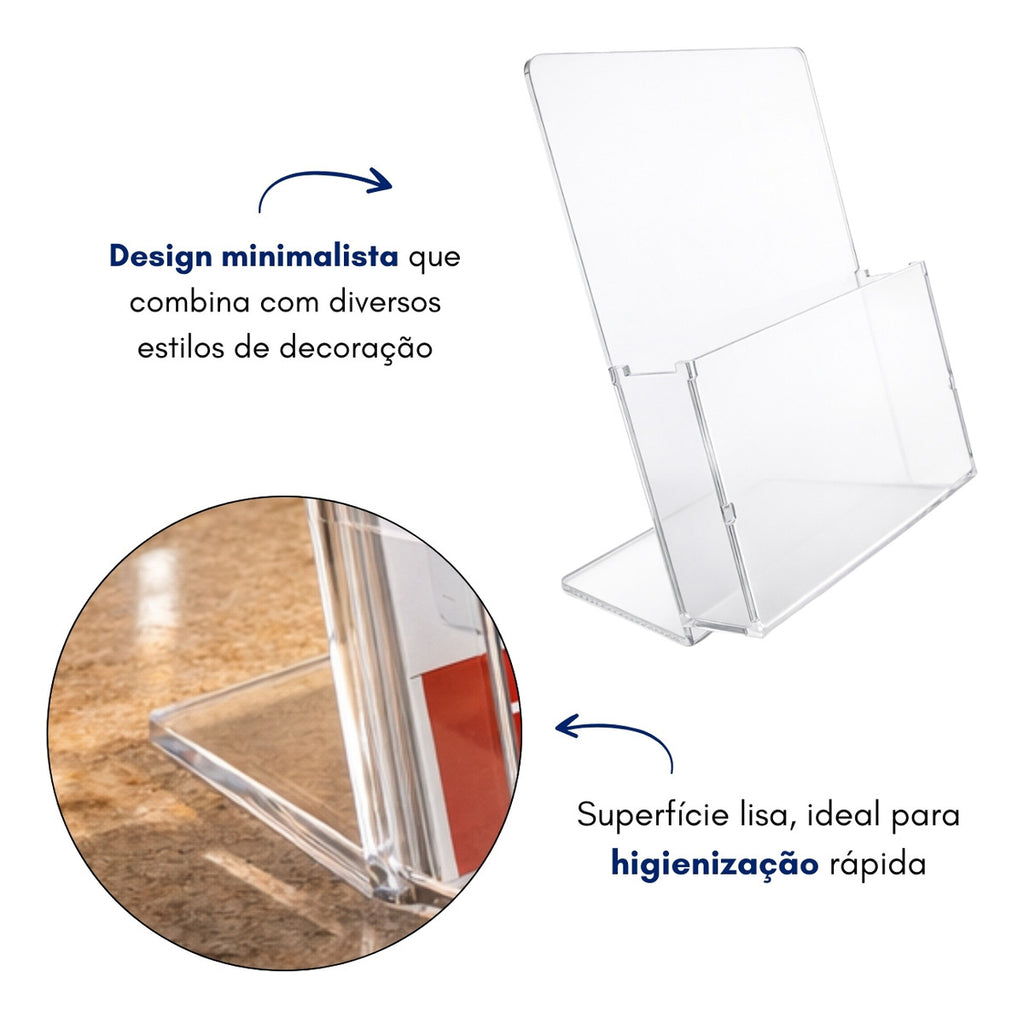 Suporte Panfleto Folhetos A4 Mesa Lojas Folders Display