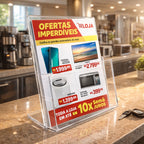 Suporte Panfleto Folhetos A4 Mesa Lojas Folders Display