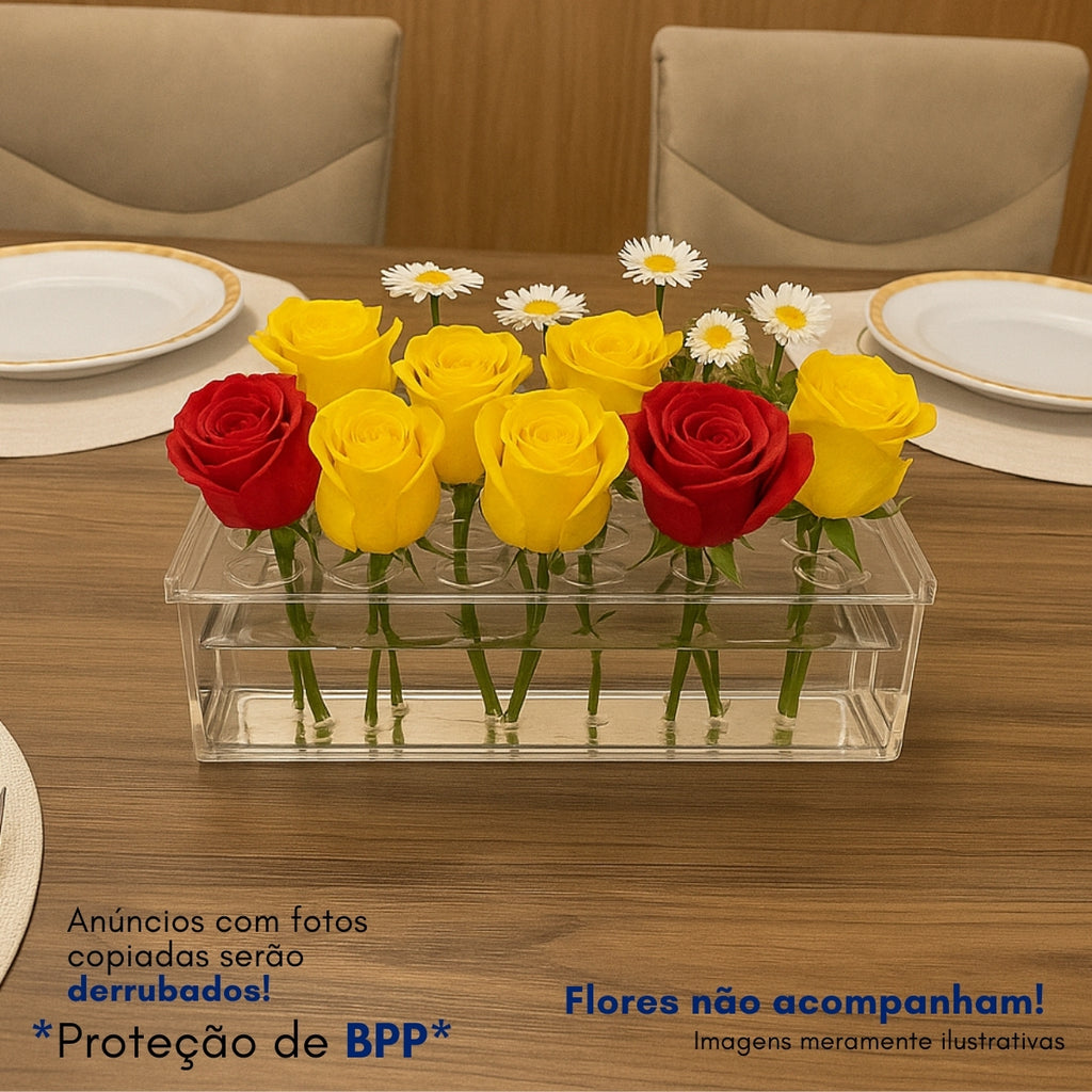 Vaso Flores Arranjo Acrilico Centro De Mesa Festa Casamento